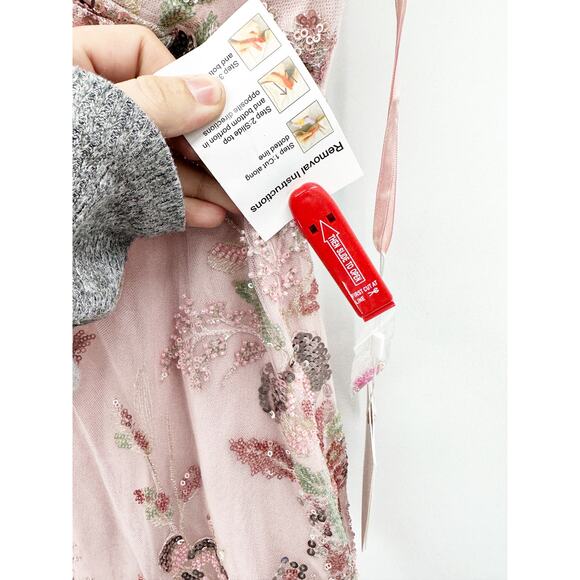 Mac Duggal 67971 Beaded Floral Lace Gown Rose Pink Garden Party 8 NEW - Picture 8 of 11